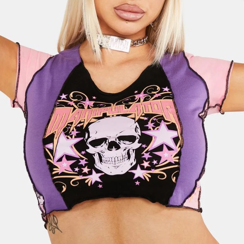 Patchwork Crop Top - Picture 3 of 3